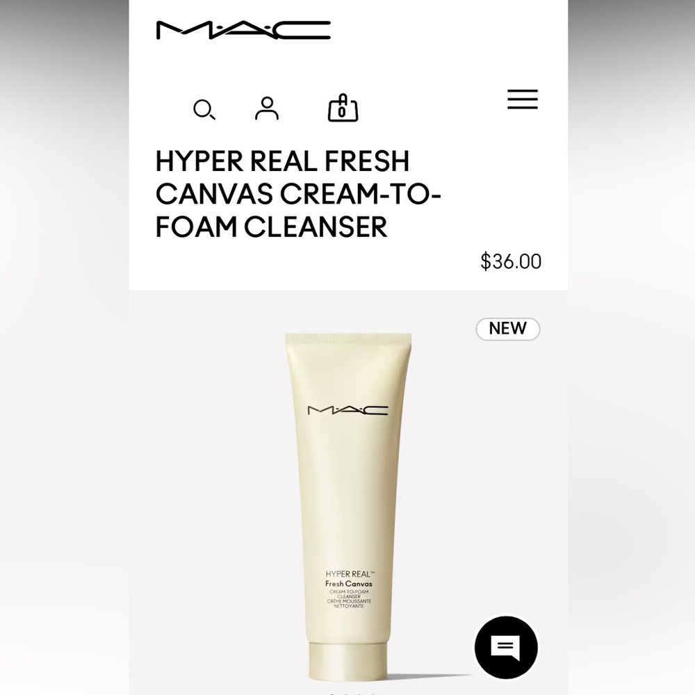MAC Cosmetics Hyper Real Fresh Canvas Cleanser - Cream